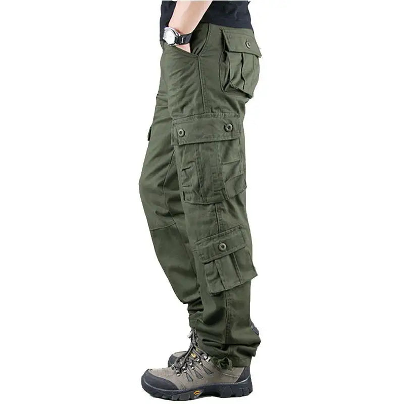 Men's Tactical Cargo Pants Work Overalls Outdoor Sports Hiking Hunting Trousers Cotton Heavy Durable Camouflage Trousers