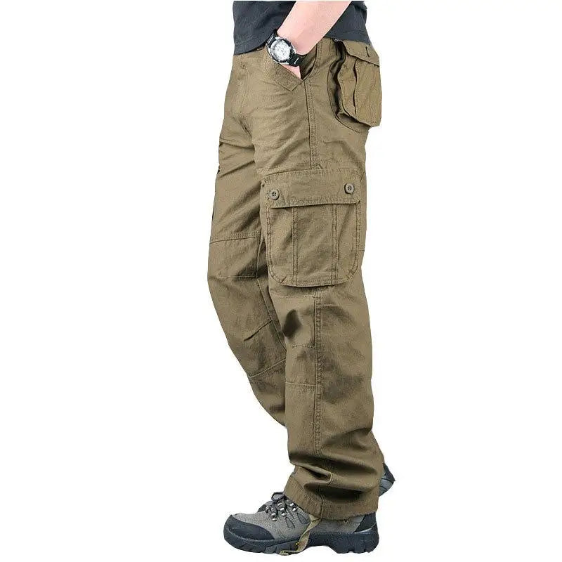 Men's Tactical Cargo Pants Work Overalls Outdoor Sports Hiking Hunting Trousers Cotton Heavy Durable Camouflage Trousers
