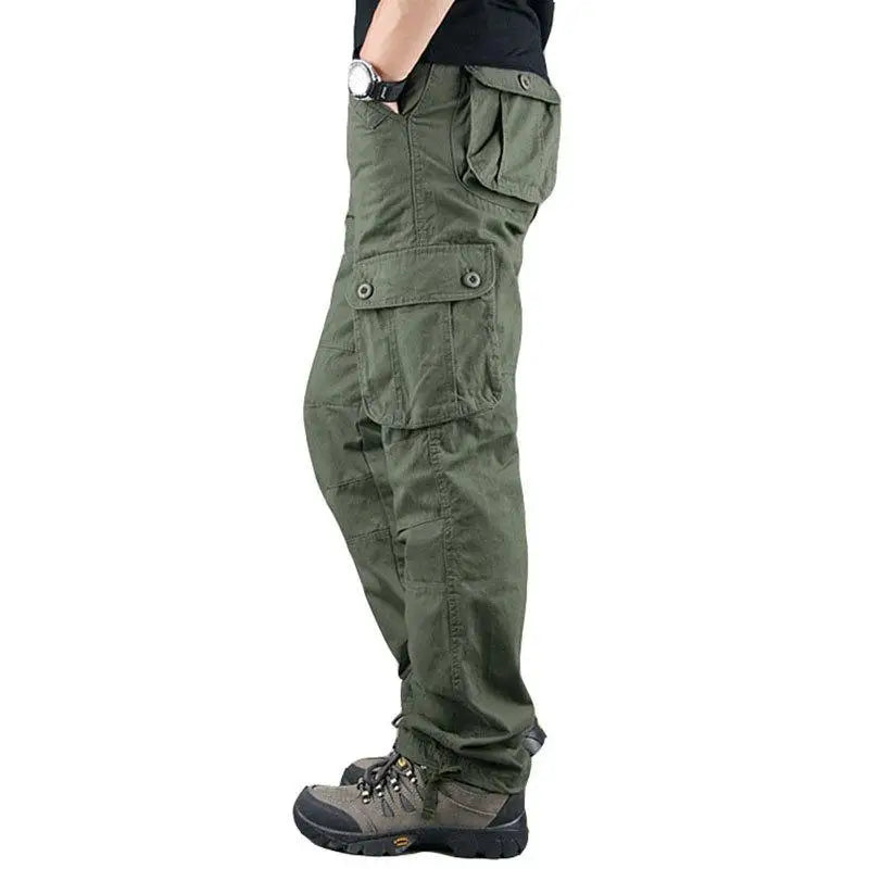Men's Tactical Cargo Pants Work Overalls Outdoor Sports Hiking Hunting Trousers Cotton Heavy Durable Camouflage Trousers
