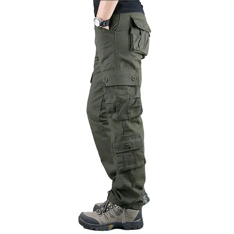 Men's Tactical Cargo Pants Work Overalls Outdoor Sports Hiking Hunting Trousers Cotton Heavy Durable Camouflage Trousers