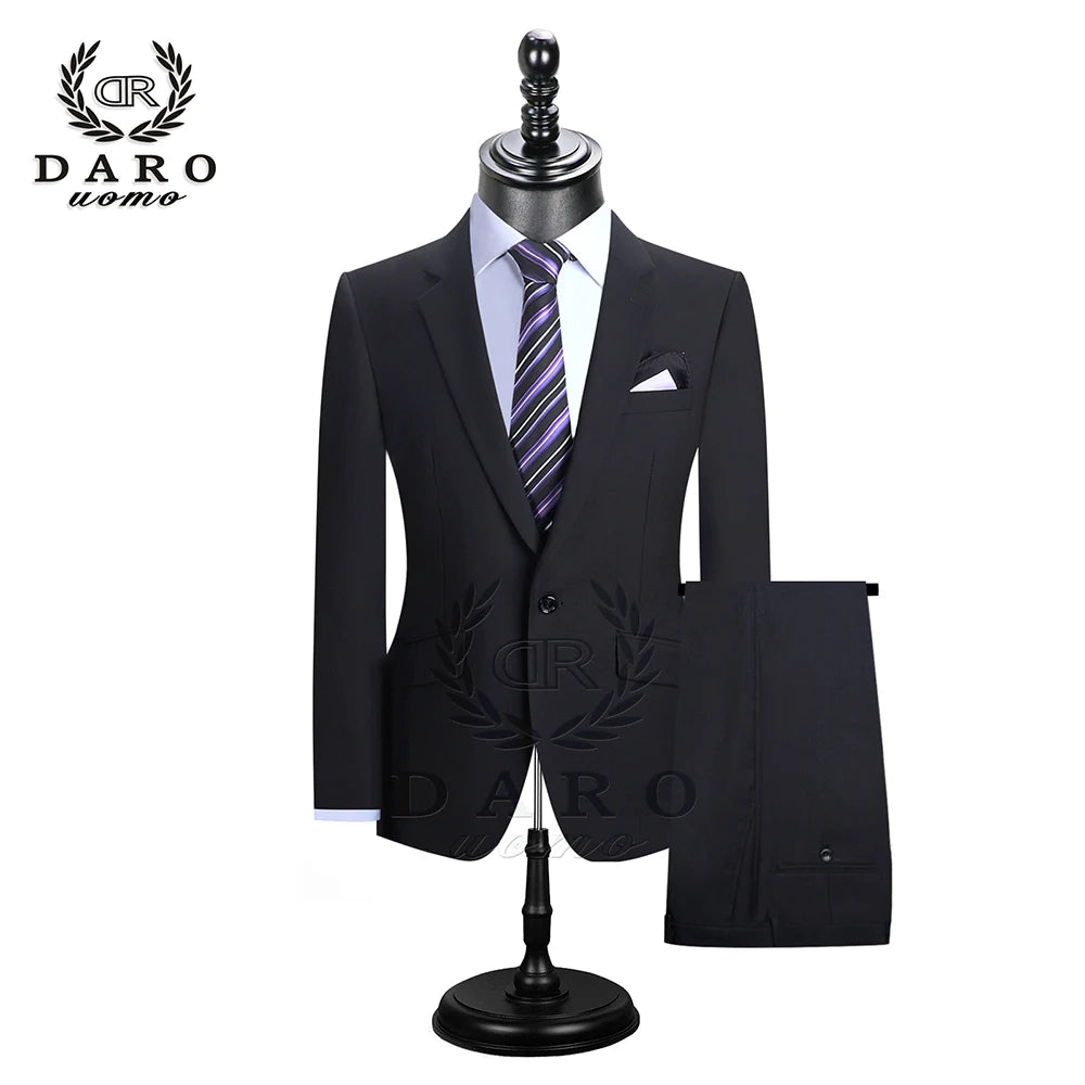 2025 DR  DARO UOMO Men Suits Blazer With Pants Slim Fit Casual One Button Jacket for Wedding DR8158