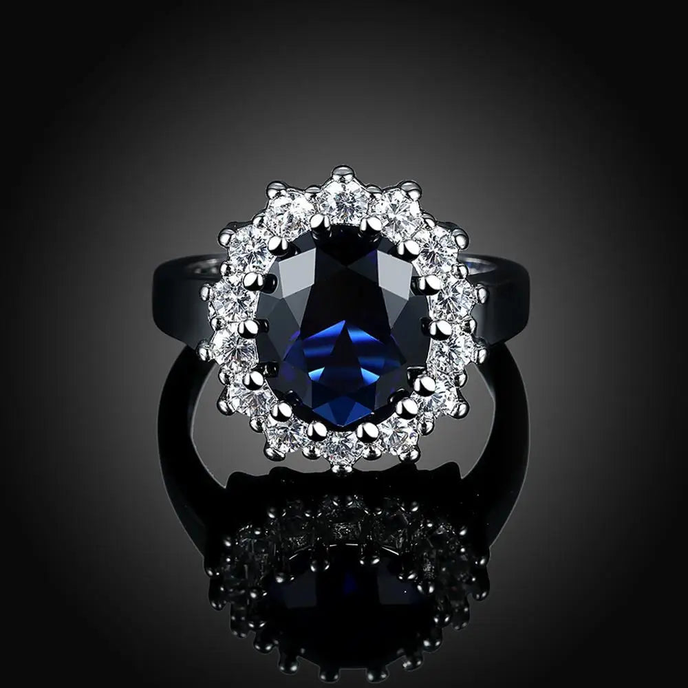Blue Cubic Zirconia Ring