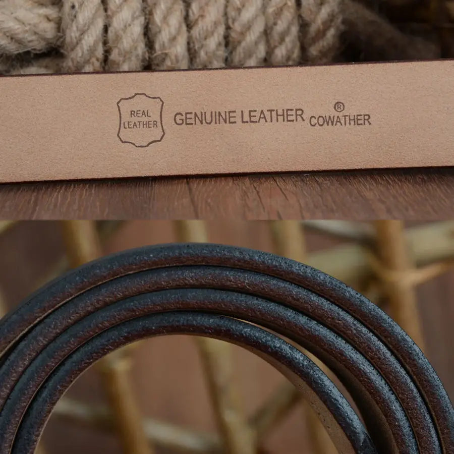 COWATHER 2021 men belt cow genuine leather luxury strap male belts for men new fashion classic vintage pin buckle dropshipping
