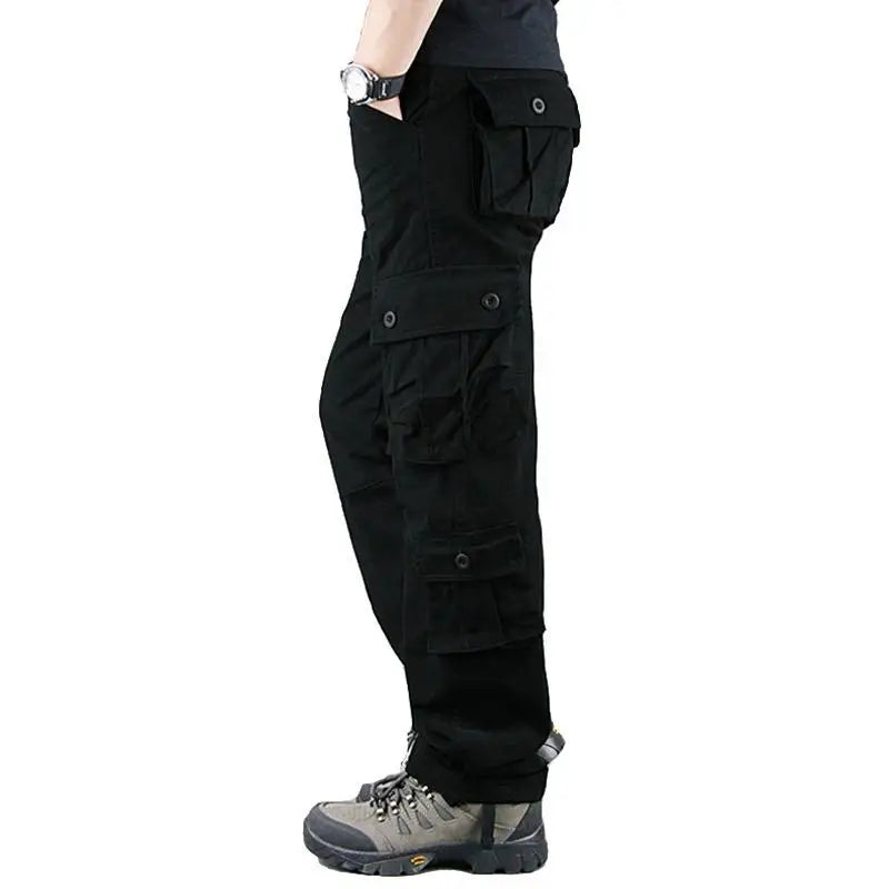 Men's Tactical Cargo Pants Work Overalls Outdoor Sports Hiking Hunting Trousers Cotton Heavy Durable Camouflage Trousers