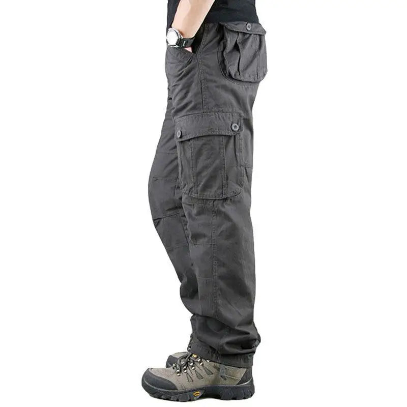 Men's Tactical Cargo Pants Work Overalls Outdoor Sports Hiking Hunting Trousers Cotton Heavy Durable Camouflage Trousers