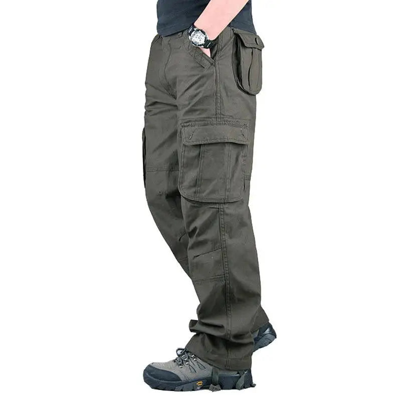 Men's Tactical Cargo Pants Work Overalls Outdoor Sports Hiking Hunting Trousers Cotton Heavy Durable Camouflage Trousers