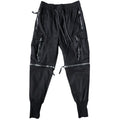 Detachable Black Cargo Pants Men Harajuku Hip Hop Streetwear Multi-Pocket Joggers Trousers Man Elastic Waist Techwear