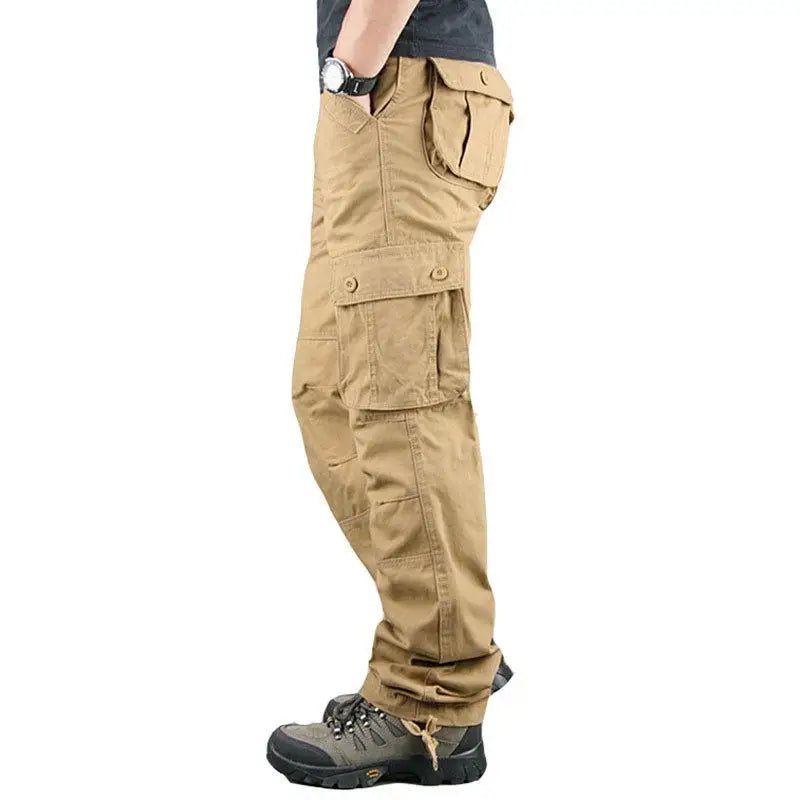 Men's Tactical Cargo Pants Work Overalls Outdoor Sports Hiking Hunting Trousers Cotton Heavy Durable Camouflage Trousers