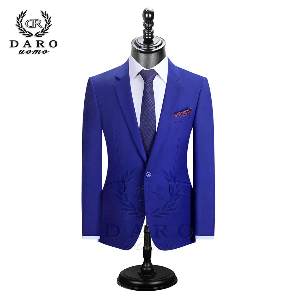 2025 DR  DARO UOMO Men Suits Blazer With Pants Slim Fit Casual One Button Jacket for Wedding DR8158