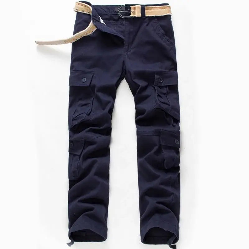 Men's Tactical Cargo Pants Work Overalls Outdoor Sports Hiking Hunting Trousers Cotton Heavy Durable Camouflage Trousers