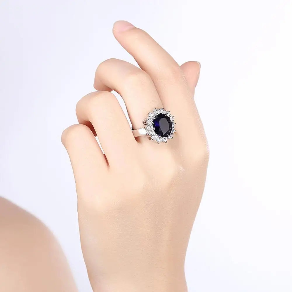 Blue Cubic Zirconia Ring