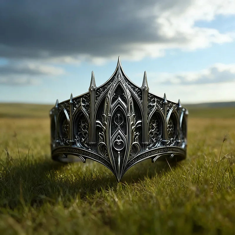 Vintage Gothic Crown Ring | Adjustable
