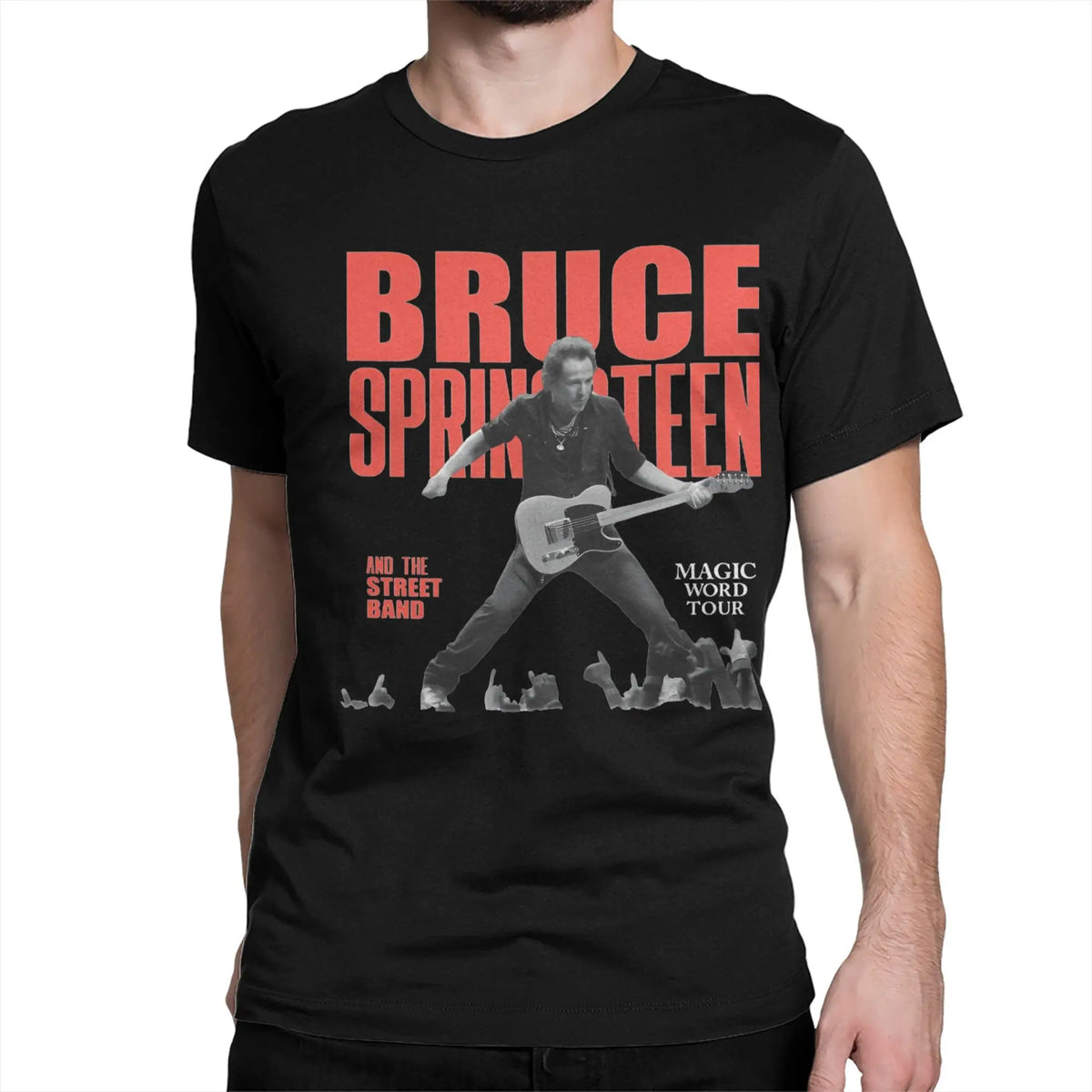 Bruce Heavy Metal T-Shirt for Men Women Springsteen Awesome Pure Cotton Tee Shirt Round Collar Short Sleeve T Shirts Summer Tops