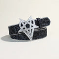 Y2k Women's Belt Brand Luxury Sequin Punk Metal Buckle Belt Fashion Waistband Jeans Pants Decor Belt