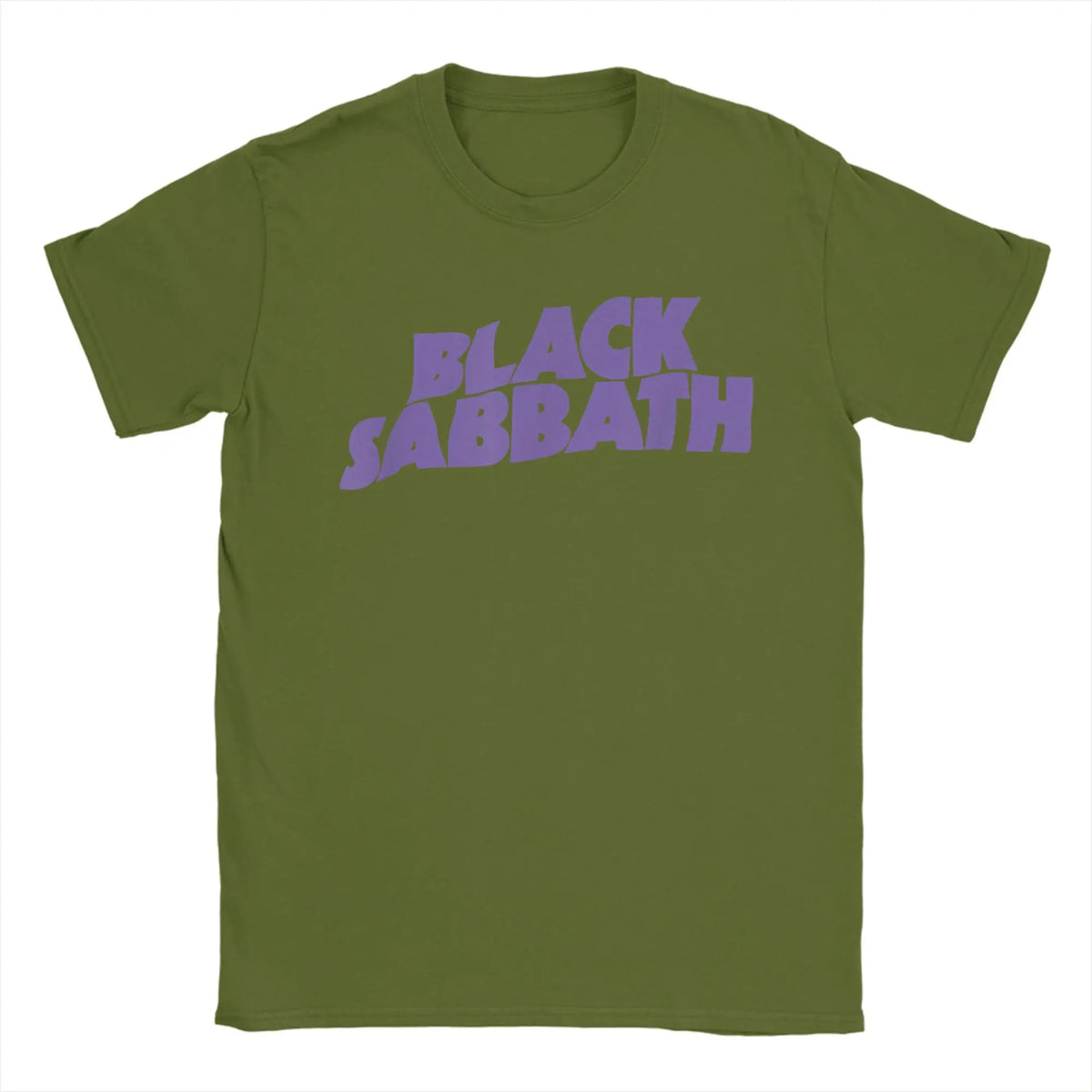 Black Sabbath Purple Logo T Shirt Beach  Y2K Funny T-Shirts 100 Cotton Leisure Tshirt For Men Short Sleeves Print Tops