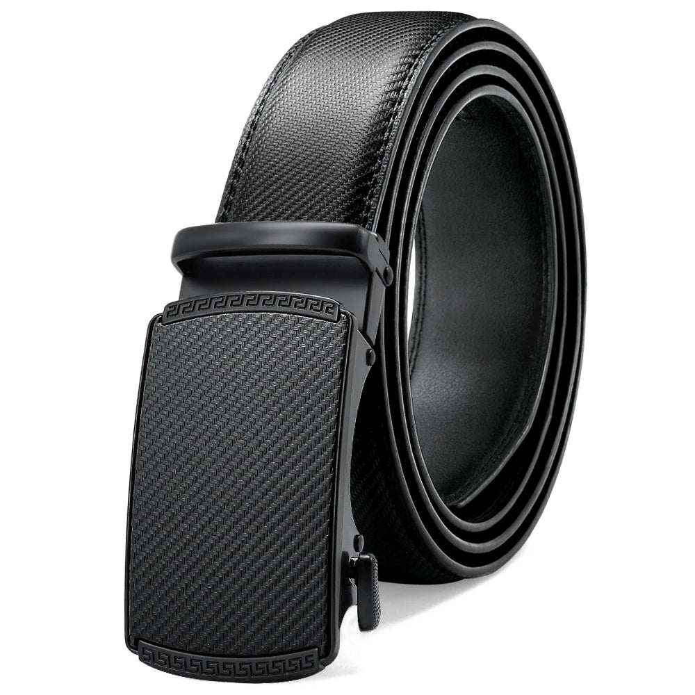 DOOPAI Mens Leather Belt  Automatic Genuine Leather Belts Leisure Fashion Ratchet Belts for Men Pants Waistband Ремень