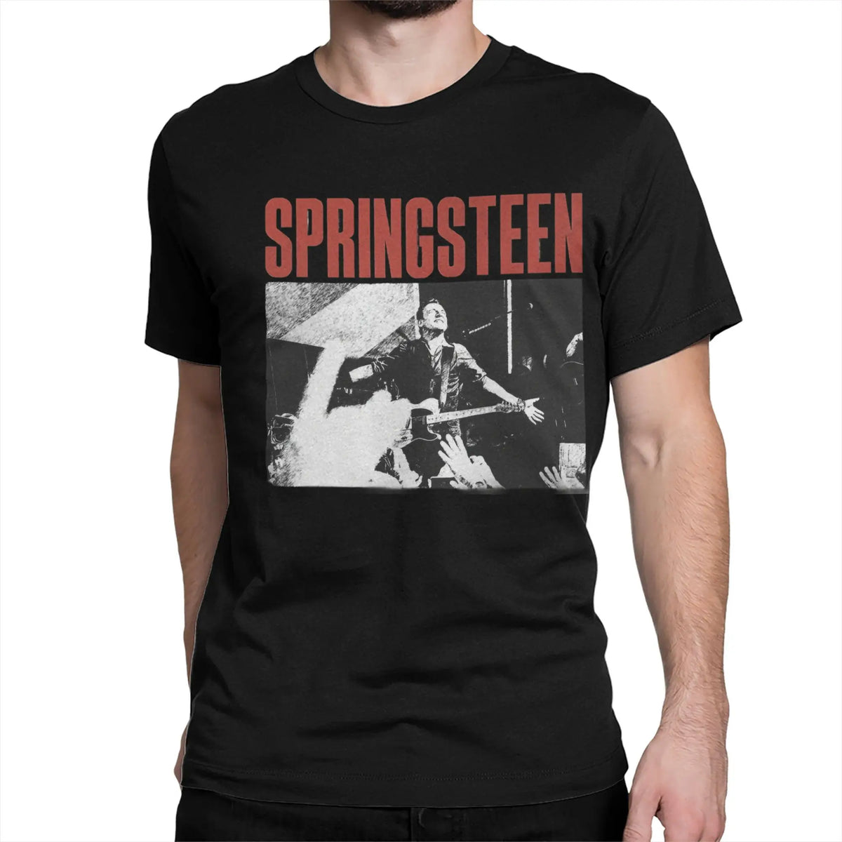 Bruce Heavy Metal T-Shirt for Men Women Springsteen Awesome Pure Cotton Tee Shirt Round Collar Short Sleeve T Shirts Summer Tops