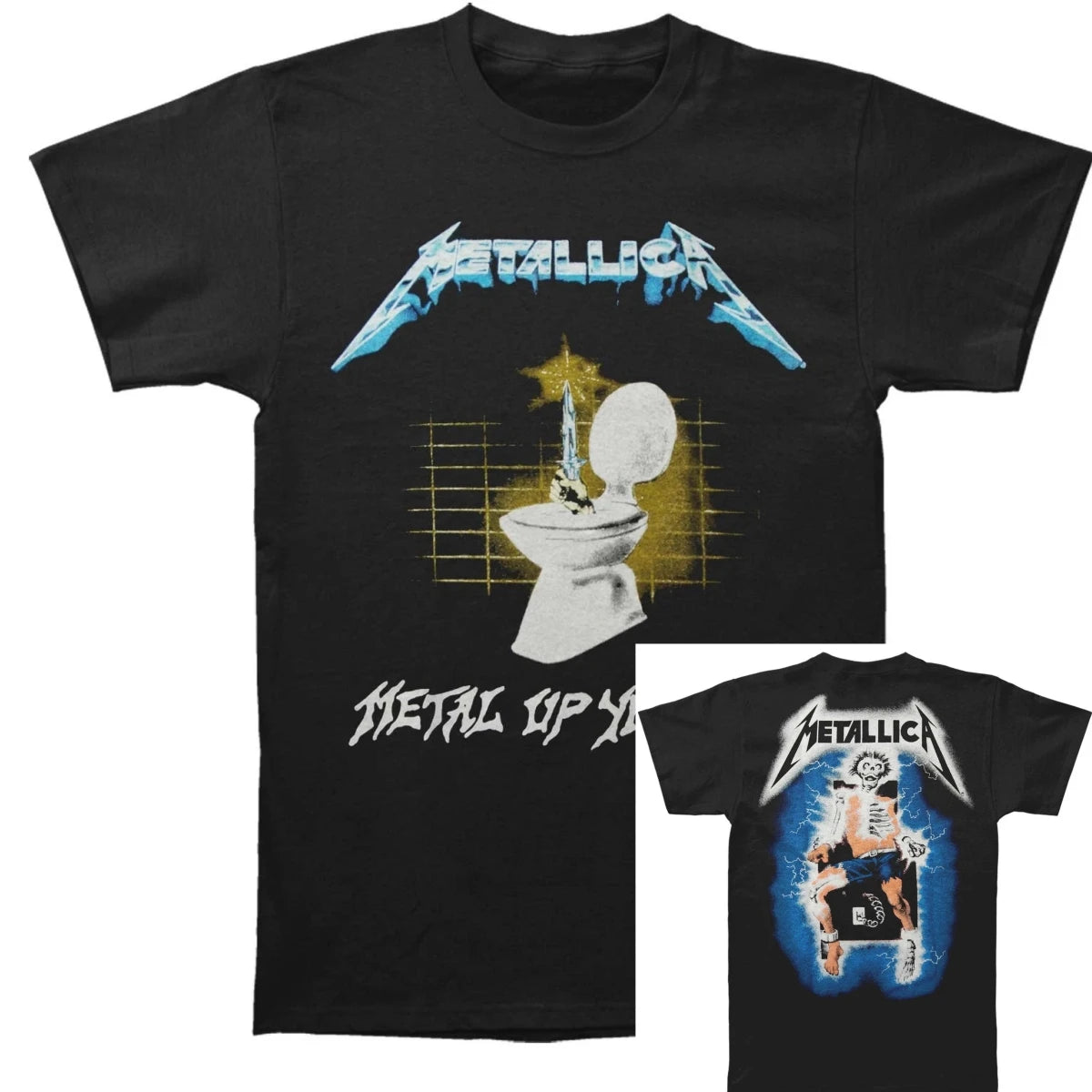 Metallica Metal Up Band T-Shirt Cotton Graphic Tee Men Women Summer Streetwear Top