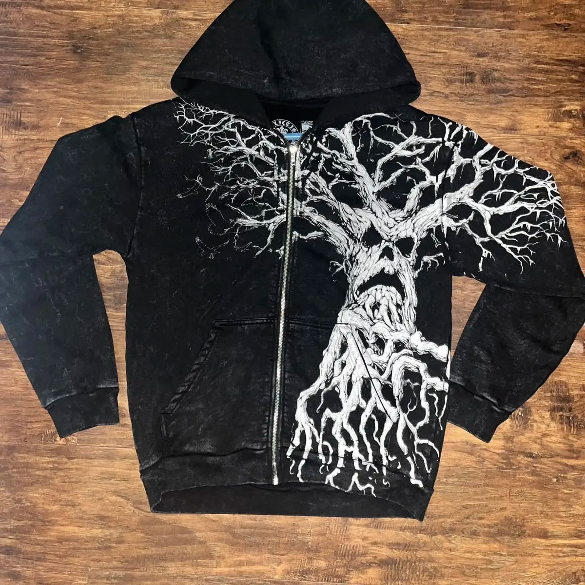 Y2K Street Gothic Hoodie Punk Classic Retro Skull Print Zipper Hip Hop Leisure Sweater New Personality Hoodie Street Wear