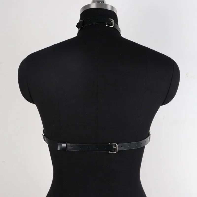 Gothic Style Adjustable Hanging Belt, Black PU Leather Rivet Strap, Christmas Carnival Women's Decoration Belt