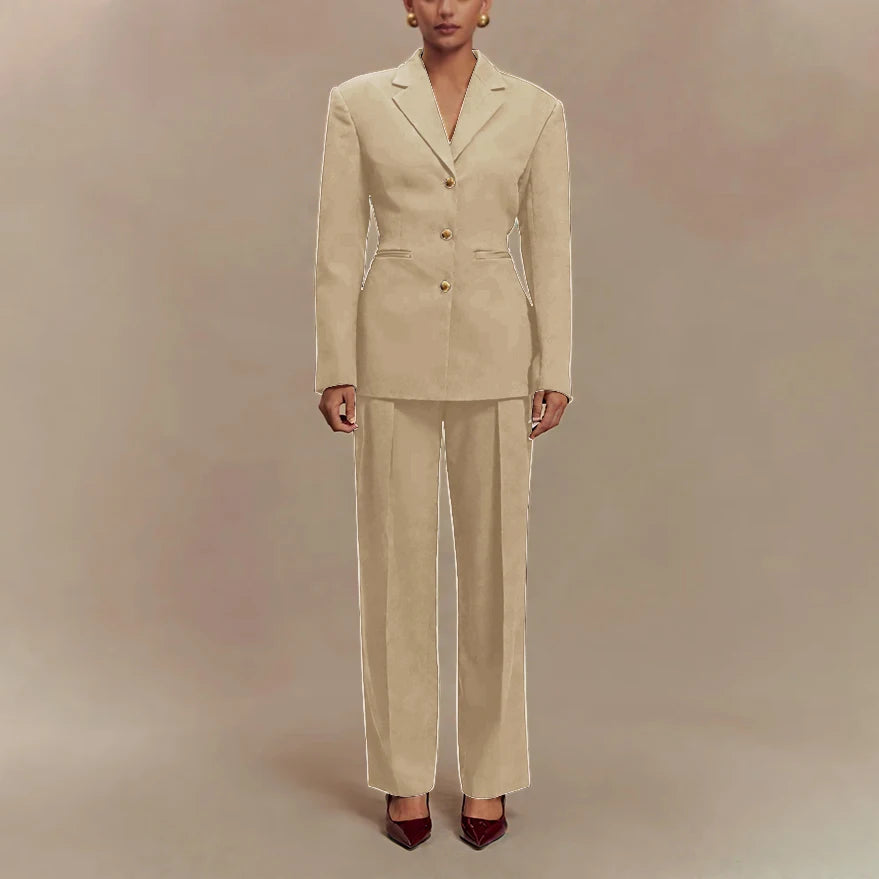 2025 Slim Fit Women Suit Customized Single-breasted Notch Lapel 2Pieces(Jacket+Pants) Business Office Lady Stretch Set