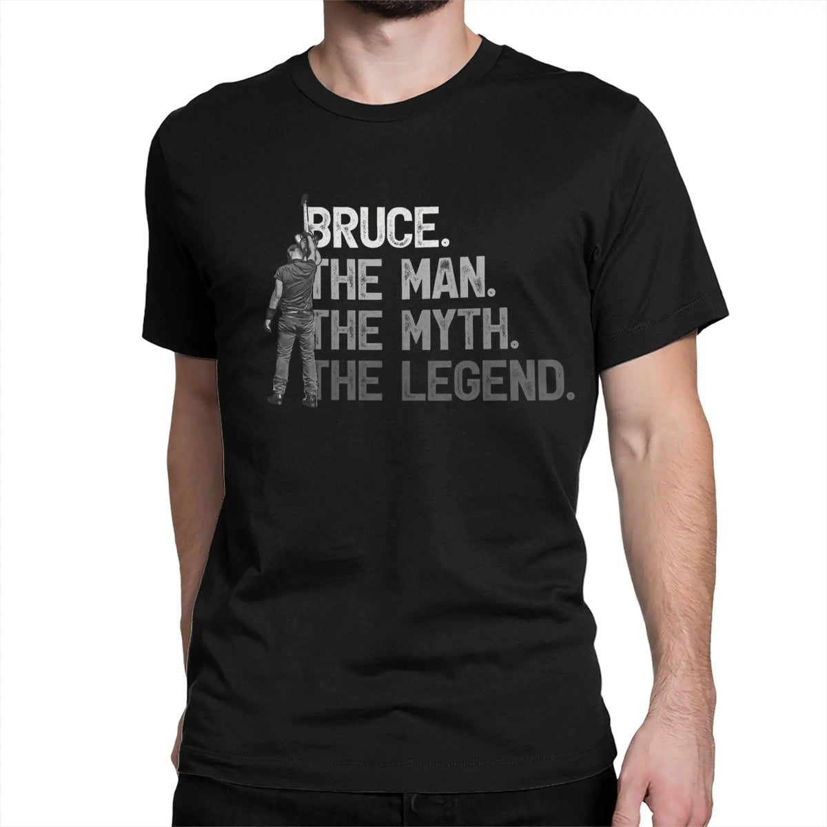Bruce Heavy Metal T-Shirt for Men Women Springsteen Awesome Pure Cotton Tee Shirt Round Collar Short Sleeve T Shirts Summer Tops