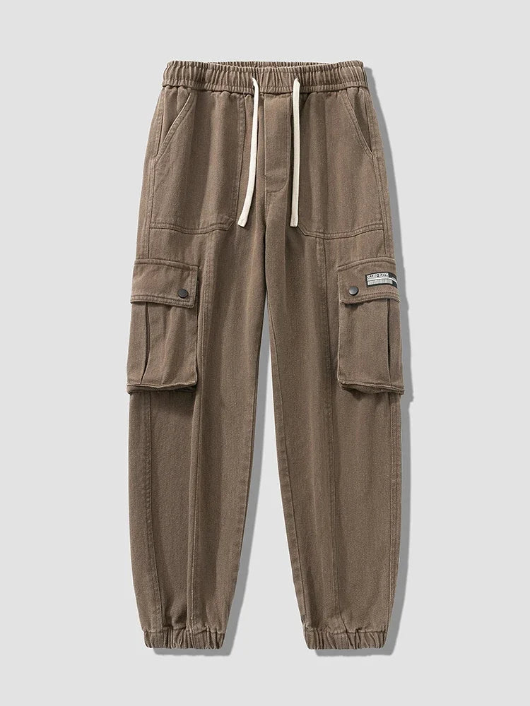 Large Size 7XL 8XL Spring New Men's Cargo Pants Multi-Pocket Casual Fashion Sweatpants Jogging Loose Trousers Streetwear