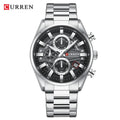 CURREN Men's Chronograph Watch Sport Wristwatch for Men Fashion Design Dial with Date Stainless Steel Band Relogio Masculino