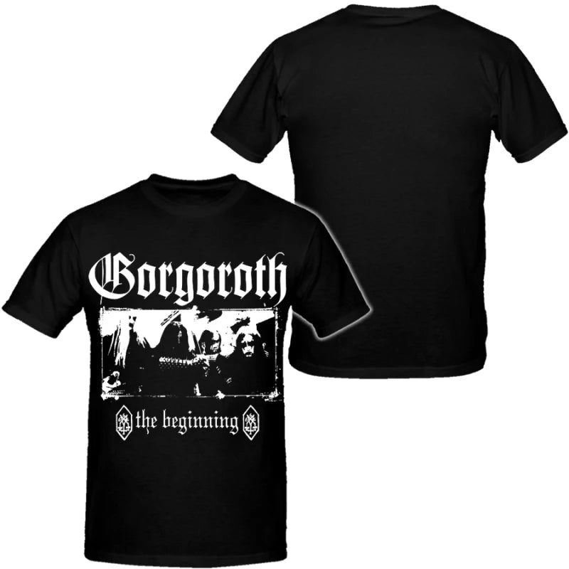 Gorgoroth Band Mens Hip Hop Heavy Metal Tshirts Cotton Shirt Unisex Summer Short Sleeve Fashion Brand Tee Vintage Tops