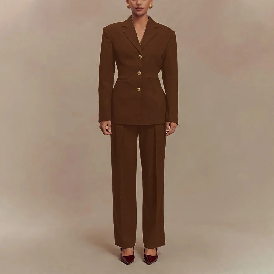 2025 Slim Fit Women Suit Customized Single-breasted Notch Lapel 2Pieces(Jacket+Pants) Business Office Lady Stretch Set