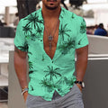Summer Coconut Shirt 3d Printed Men's Hawaiian Shirt Beach Short Sleeve Fashion Casual Holiday Top T-shirt Men's Shirt Camisa