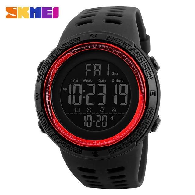 SKMEI 1251 Sports Digital Watch for Men Waterproof Electronic Countdown Mens Wristwatches Military Clock 1560 Reloj Hombre 1068