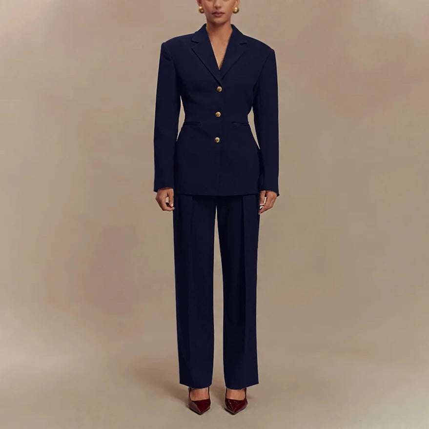 2025 Slim Fit Women Suit Customized Single-breasted Notch Lapel 2Pieces(Jacket+Pants) Business Office Lady Stretch Set