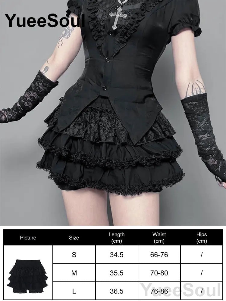 Gothic Women Skirts Black High Waist Pleated Skirts 2026 New Y2K Party Club Punk Goth Dark Grunge Lolita Halloween Mini Skirt