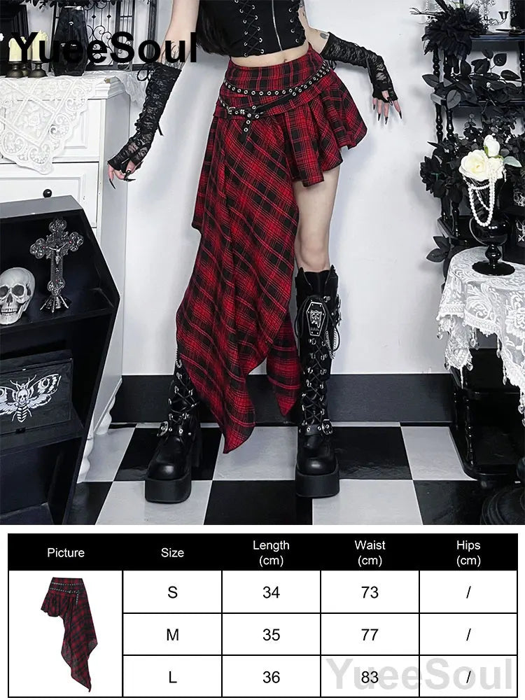 Gothic Women Skirts Black High Waist Pleated Skirts 2026 New Y2K Party Club Punk Goth Dark Grunge Lolita Halloween Mini Skirt