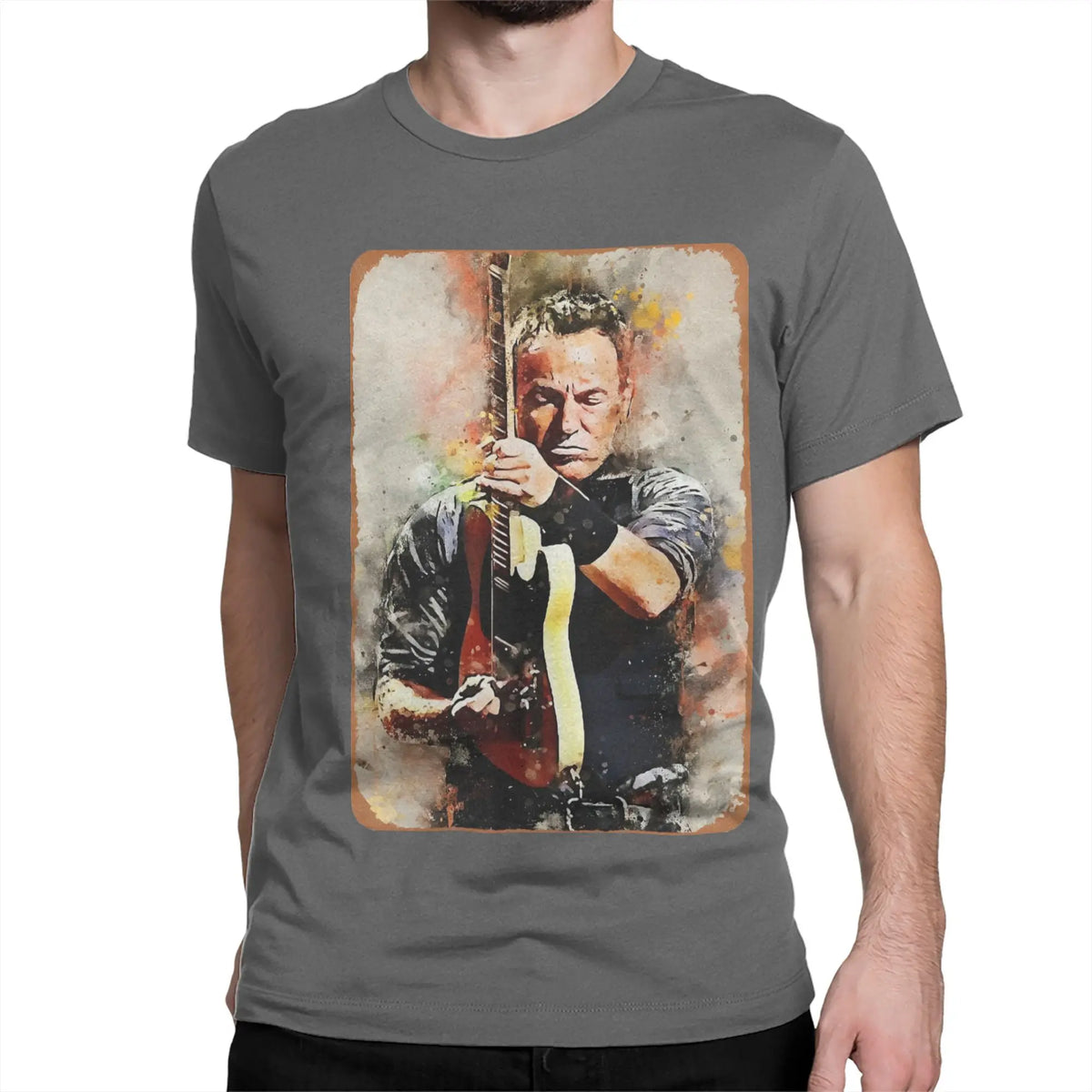 Bruce Heavy Metal T-Shirt for Men Women Springsteen Awesome Pure Cotton Tee Shirt Round Collar Short Sleeve T Shirts Summer Tops