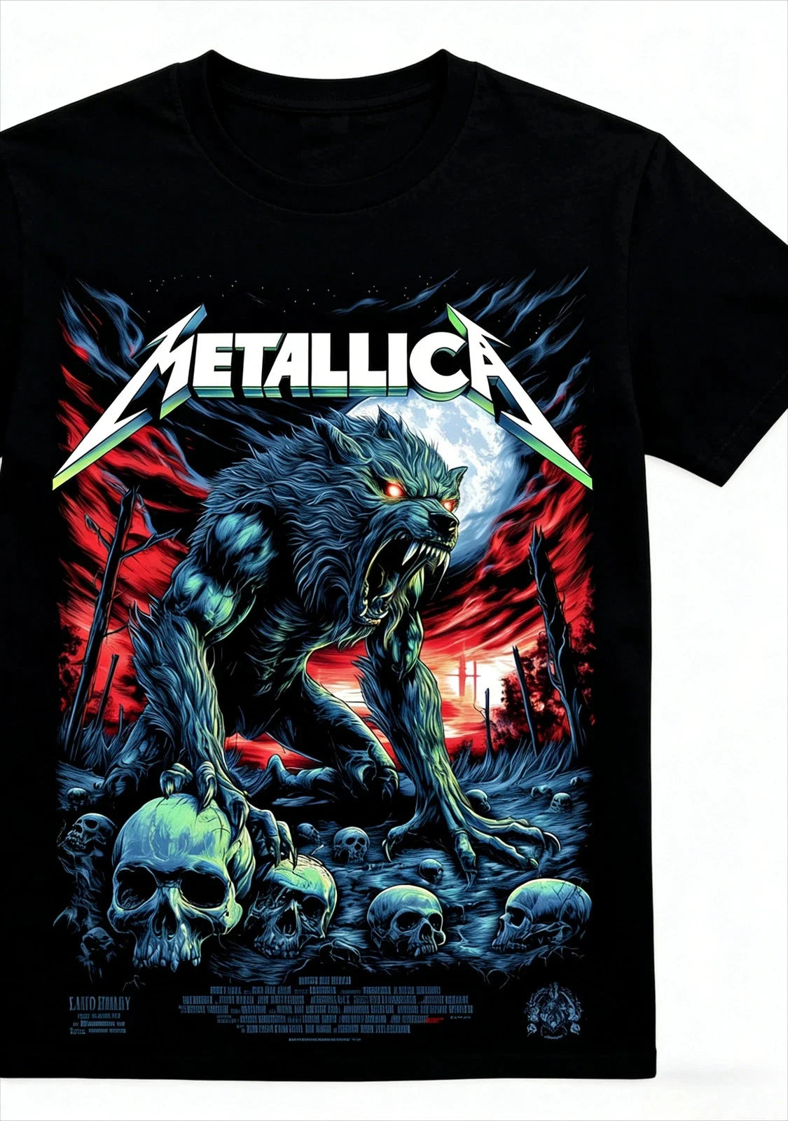 Metallica Band T-Shirt Cotton Graphic Tee Men Women Summer Streetwear Top