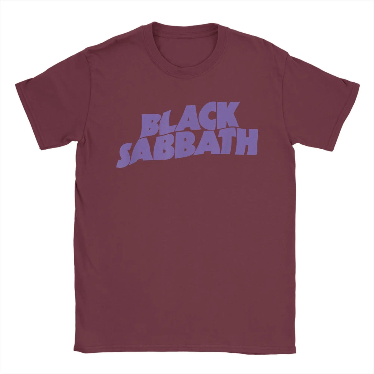 Black Sabbath Purple Logo T Shirt Beach  Y2K Funny T-Shirts 100 Cotton Leisure Tshirt For Men Short Sleeves Print Tops