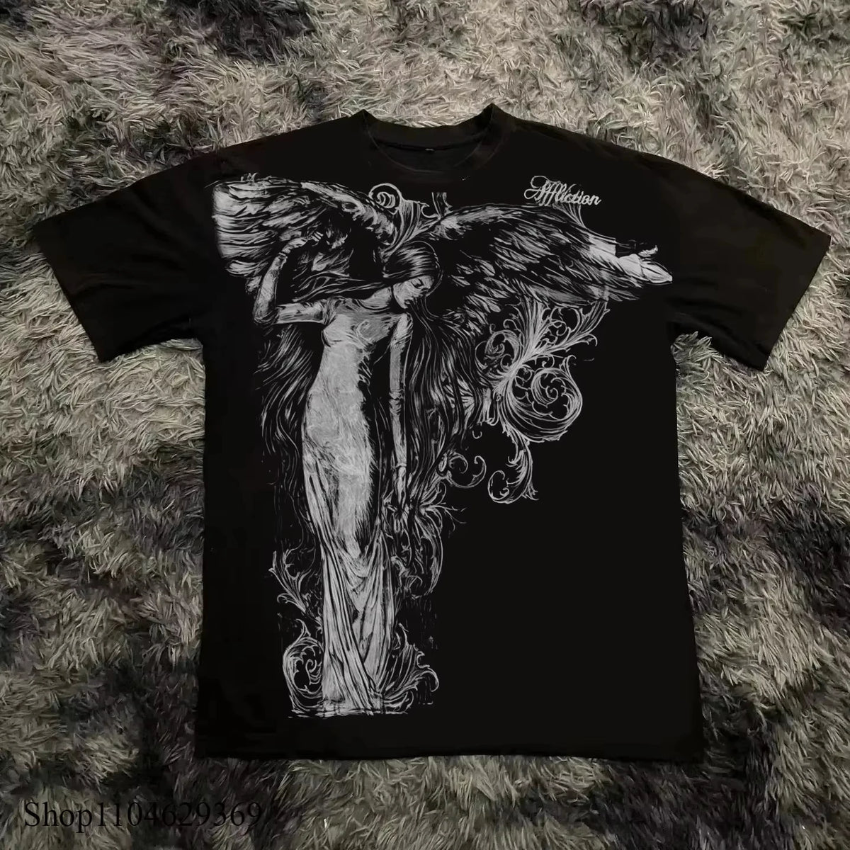 Classic Y2K Gothic Style T-shirt Vintage Loose Oversized Unisex T-shirt Trendy Cotton Harajuku high quality Y2k Short Sleeves