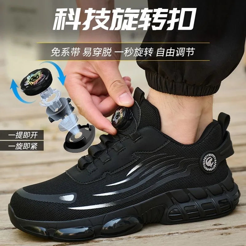 Sizes 36-48 Safety Shoes Steel Toe Smash Puncture Proof Workwear Shoes for Men Sneakers Anti-slip Zapatos De Seguridad De Hombre