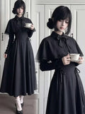 Gothic Vintage Midi Dress Women Party Kawaii Lolita Bow Dresses New Harajuku Lace Patchwork dress Vestidos