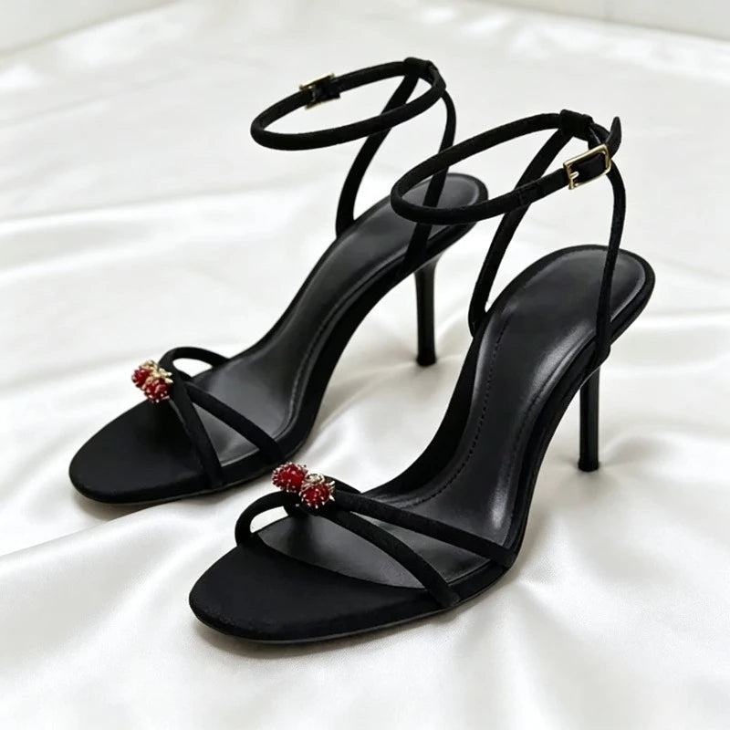 Sexy Brand Thin High Heels Women Summer New Fashion Designer Sandals Ladies Pumps Ankle Strap Elegant Banquet Party Shoes Female