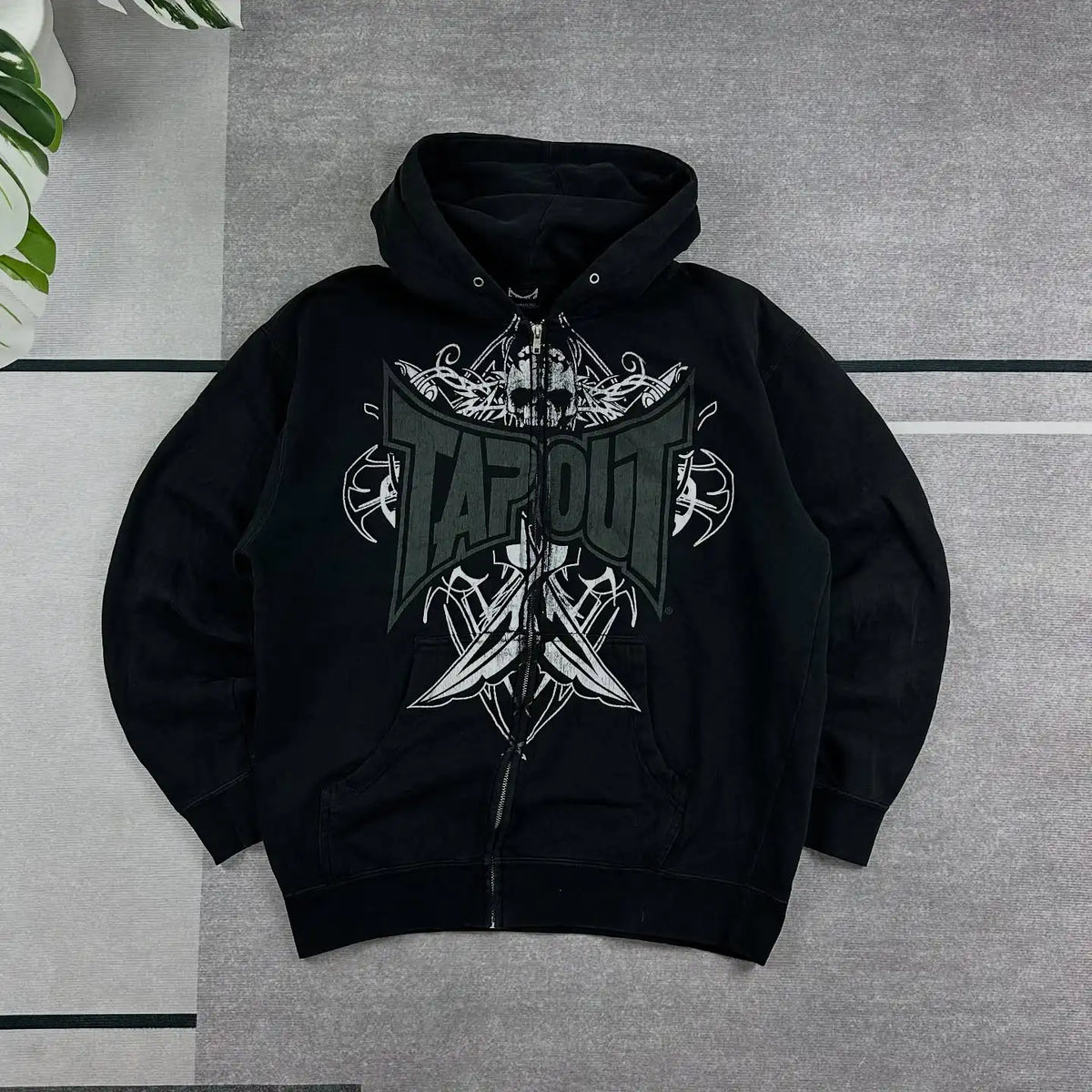 Y2K Street Gothic Hoodie Punk Classic Retro Skull Print Zipper Hip Hop Leisure Sweater New Personality Hoodie Street Wear