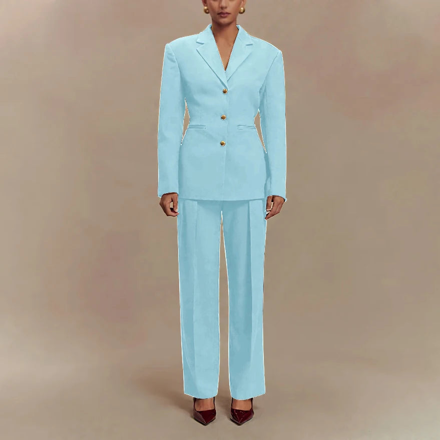 2025 Slim Fit Women Suit Customized Single-breasted Notch Lapel 2Pieces(Jacket+Pants) Business Office Lady Stretch Set