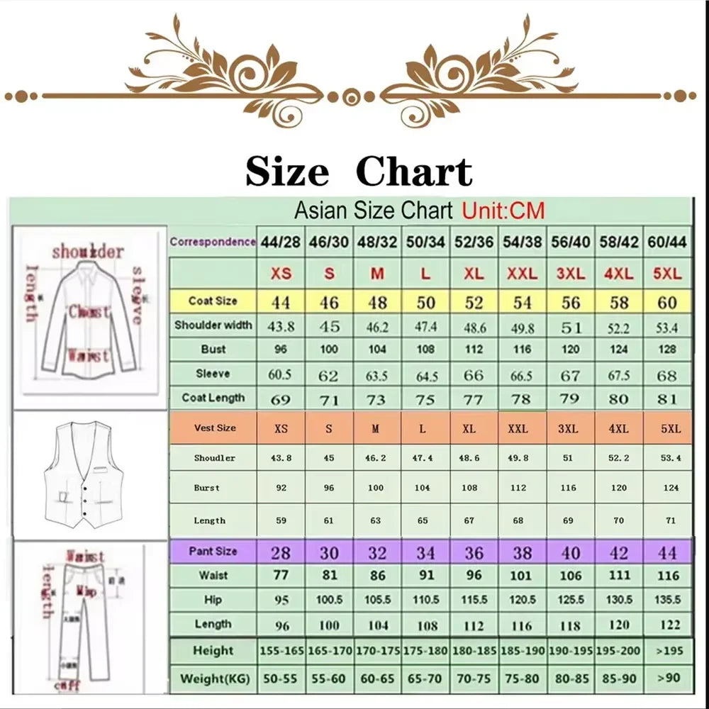 Black Tailcoat Tuxedo 3-Piece Suit with Red Embroidery Gothic Victorian Style Formal Wedding Prom Party Groom Outfit Customized