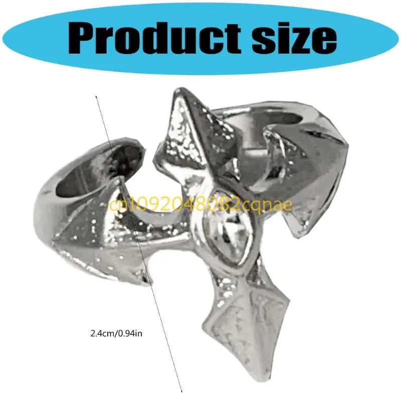 Adjustable Gothic Cross Ring