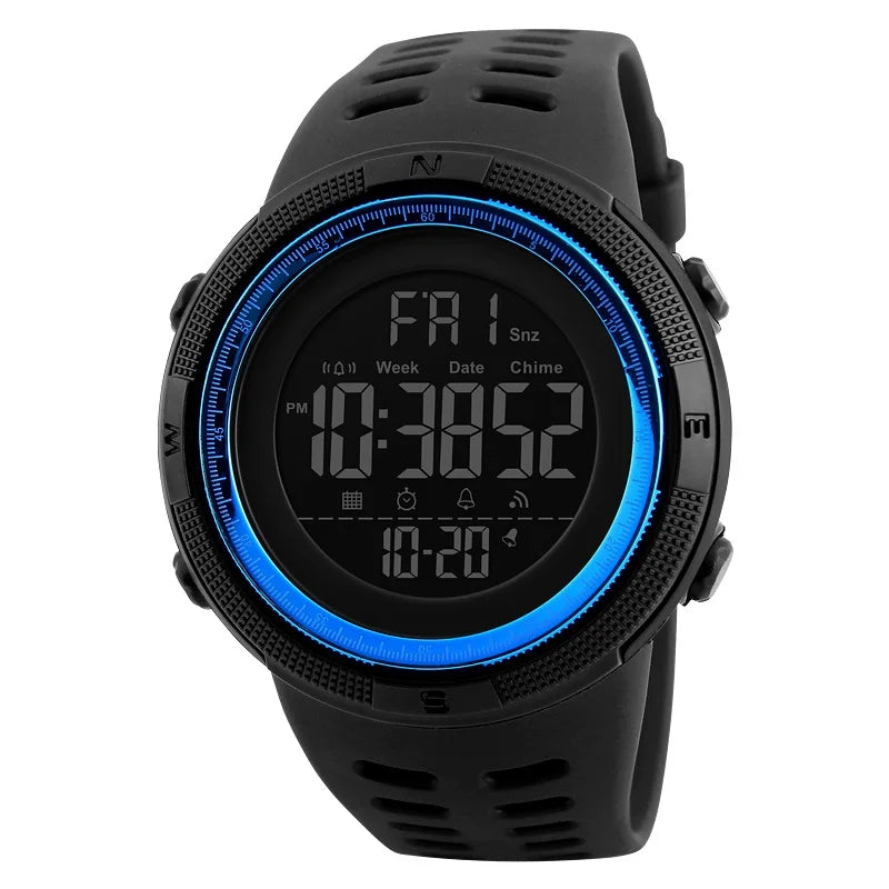 SKMEI 1251 Sports Digital Watch for Men Waterproof Electronic Countdown Mens Wristwatches Military Clock 1560 Reloj Hombre 1068