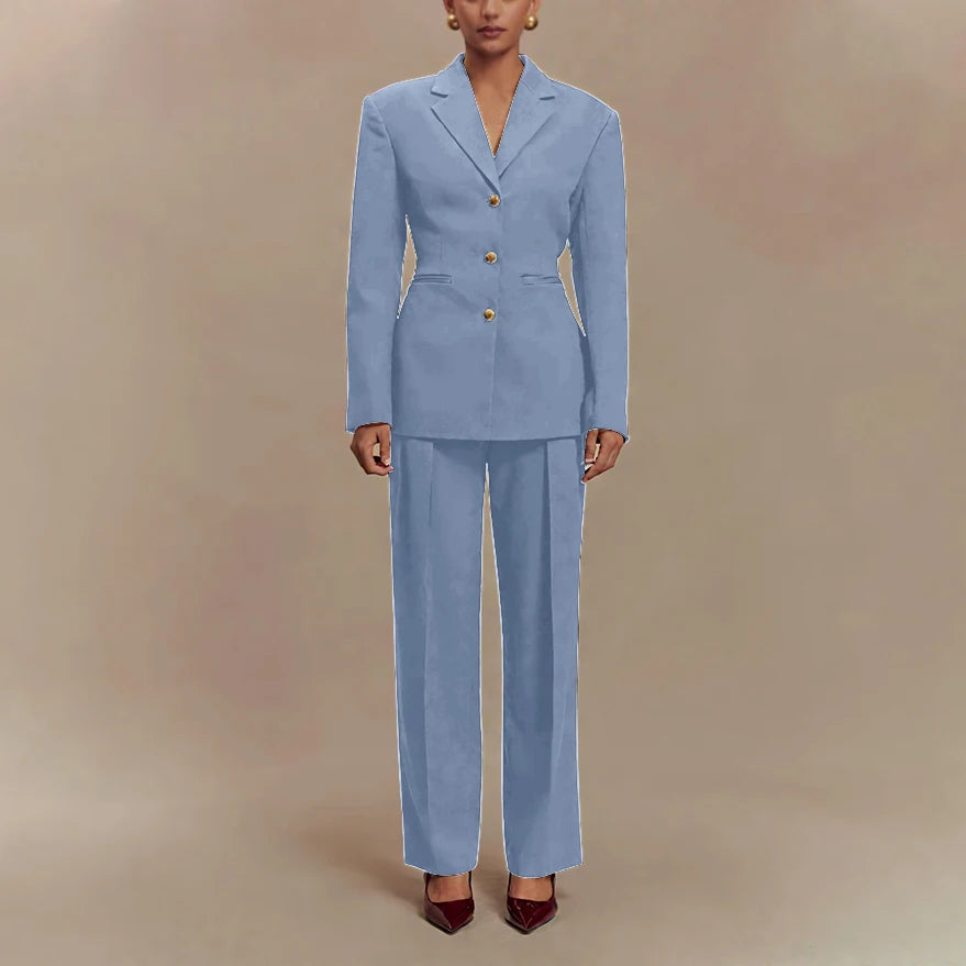 2025 Slim Fit Women Suit Customized Single-breasted Notch Lapel 2Pieces(Jacket+Pants) Business Office Lady Stretch Set