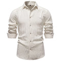 AIOPESON Men's Long Sleeve Cotton Shirt Button down Linen Blend Soft Casual Solid Color Spring Autumn Daily Wear
