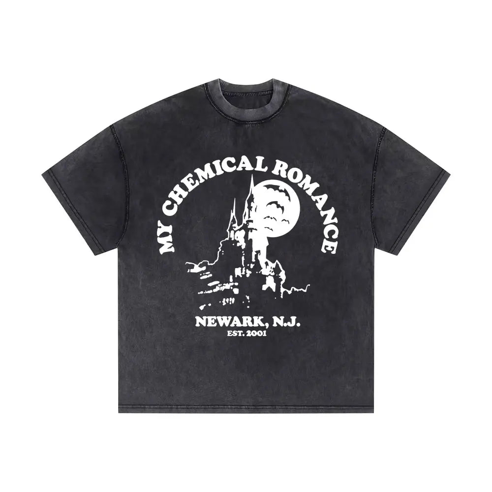 Washed Vintage Rock Band My Chemical Romance The Black Parade Tour 2025 T-shirt Men Women Retro Punk Emo Skeleton T Shirts Tops
